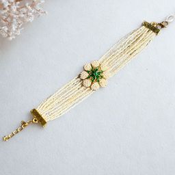 The Jewellery Tale Women Gold-Plated Wraparound Bracelet-image-63