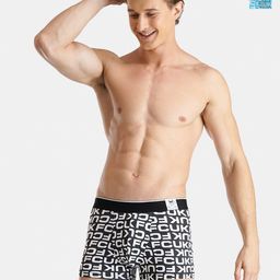 FCUK Pack Of 2 Printed Cotton Antimicrobial Trunks NEW-02-BLK-COT-picture-44