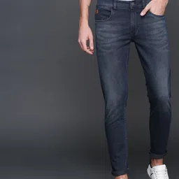 WROGN Men Blue Skinny Fit Mid-Rise Clean Look Stretchable Jeans-image-78