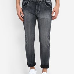 Routeen Men Grey Slim Fit Mid-Rise Clean Look Stretchable Jeans-image-19