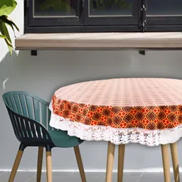 Stylista Brown 2 Pieces Geometric Printed Waterproof Table Cover-picture-39