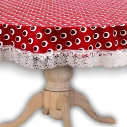 Stylista Red Waterproof Round 4-Seater Table Cover-image-75