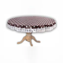 Stylista Brown Waterproof Round 4-Seater Table Cover-image-31