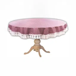 Stylista Purple & White Printed Waterproof 1.52 m x 1.52 m Round Table Cover-image-15