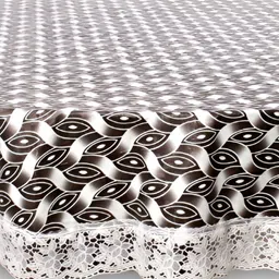 Stylista Black & White Printed 1.52 m x 1.52 m Waterproof Round Table Cover-picture-18