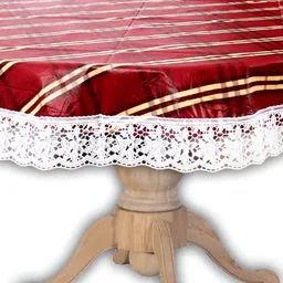 Stylista Red Waterproof Round 4-Seater Table Cover-image-96