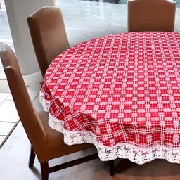Stylista Red 6 Pieces Geometric Waterproof Table Cover-15