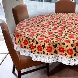 Stylista Brown 6 Pieces Printed Waterproof Table Cover-picture-34