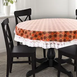 Stylista Orange Waterproof Round 8-Seater Table Cover-image-80