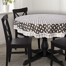 Stylista Grey Waterproof Round 8-Seater Table Cover-image-77