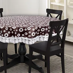 Stylista Black Waterproof Round 8-Seater Table Cover-image-37
