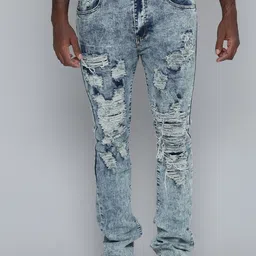 WAIMEA Men Slim Fit Highly Distressed Heavy Fade Stretchable Jeans-picture-48