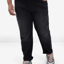 HIGHLANDER Men Plus Size Regular Fit Light Fade Stretchable Jeans-image-16