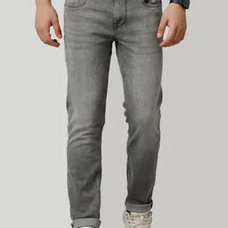 Voi Jeans Men Mid-Rise Comfort Slim Fit Low Distress Light Fade Stretchable Jeans-picture-32