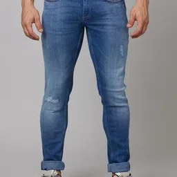 Celio Men Jean Skinny Fit Low Distress Light Fade Stretchable Jeans-image-66