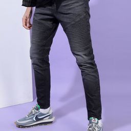LOCOMOTIVE Men Black Tapered Fit Mid-Rise Clean Look Stretchable Jeans-image-72