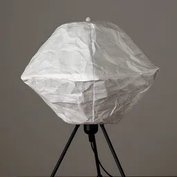 FIG Luna White & Black Textured Metal Triangle Table Lamp with Bulb-image-12