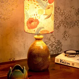 green girgit Red & Brown Printed Table Lamp-54