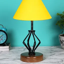 Devansh Yellow Solid Table Lamp-39
