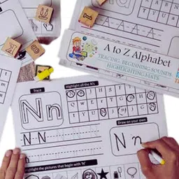My House Teacher Kids Alphabet A To Z Tracing & Highlighting Reusable Mats-17