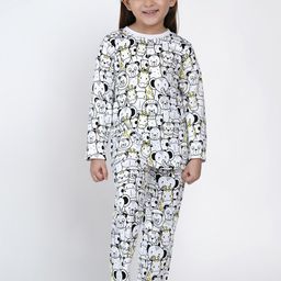 berrytree Girls Black & Yellow Printed Organic Cotton Sustainable Night Suit-image-83