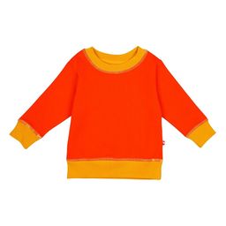 Nino Bambino Unisex Organic Cotton Kids Orange Solid Sustainable Sweatshirt-image-6