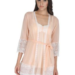 EZLOOT Self Design Baby Doll With Robe-image-44