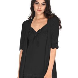 EZLOOT Self Design Baby Doll With Robe-image-87