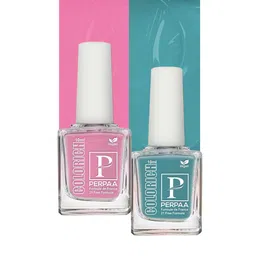 PERPAA Colorich 2 Pcs French Formula Nail Polish-10ml Each-Baby Pink03 - Light Sea Green05-5