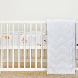 WAXWINGO Kids Friends Cot Set Quilt Fitted Sheet With Pillow & Bolster Insert-image-79