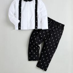Hopscotch Boys Black Pure Cotton Printed Clothing Set-picture-34