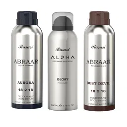 Rasasi Set Of 3 Abraar Aurora, Dust Devil & Glory Deodorant Spray - 200ml Each-20