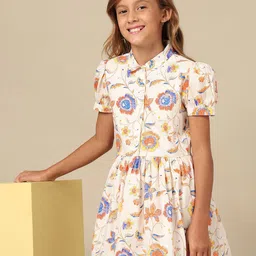 U.S. Polo Assn. Kids Floral Print Fit & Flare Mini Dress-picture-9