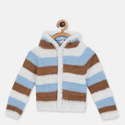 CHUTPUT Unisex Kids Striped Woollen Cardigan-65