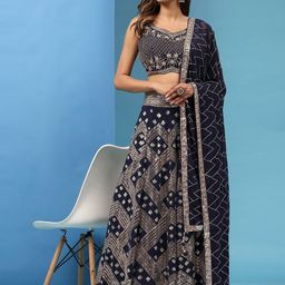 VANAKARA Embellished Sequinned Ready to Wear Lehenga & Blouse With Dupatta-image-4