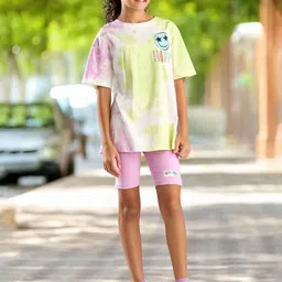 max Girls Printed T-shirt with Shorts-image-17
