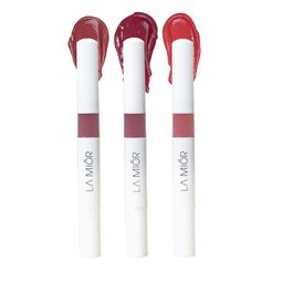 LAMIOR 3 Pcs Peptide Glaze Lip Balm-4 ml Shade -Plum Tart-Plum Cake-Apple Pie-19