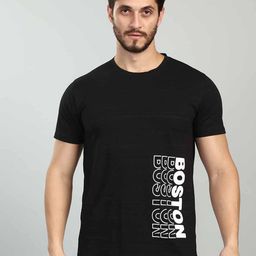 BE POSITIVE Typography Printed Round Neck Slim Fit T-shirt-image-71