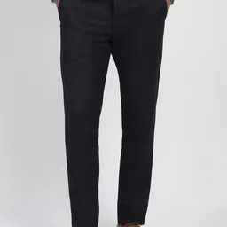 Peter England Men Slim Fit Solid Formal Trousers-image-67