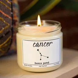 Aromatic Fables Cancer Sun Sign White Bosco Pond Scented Jar Glass Candle-12