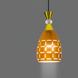 GAUVIK Mustard Aluminium Ceiling Lamp-image-2