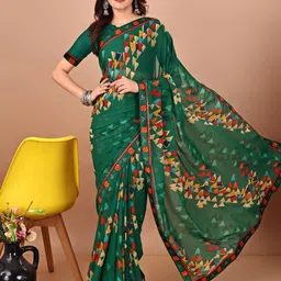 KALINI Embellished Poly Georgette Saree-image-73