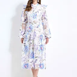 JC Collection Women Floral Printed A-Line Midi Dress-image-27