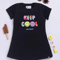 YK X Minute Mirth Girls Printed Cotton A-Line Dress-image-49
