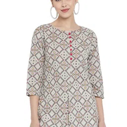KALINI Geometric Printed Pure Cotton Kurti-picture-57