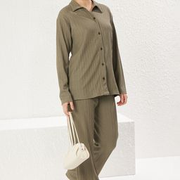 Trendyol Striped Shirt With Trousers Co-Ords-picture-25