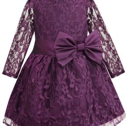 A T U N Purple Lace Dress-50