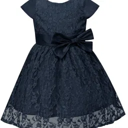 A T U N Navy Blue Lace Dress-image-94