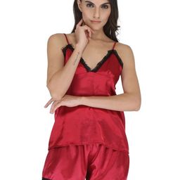 EZLOOT Sleeveless Night Suit With Night Dress & Robe-image-17