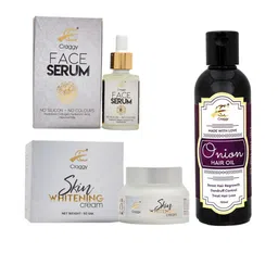 Craggy Cosmetic Pack of 3 Hyaluronic Face Serum + Skin Whitening Cream & Onion Hair Oil-33